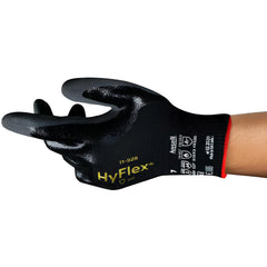 Cut, Puncture & Abrasion-Resistant Gloves: HyFlex 11-928, Size X-Large, ANSI Cut A4, ANSI Puncture 3, Nitrile, Aramid