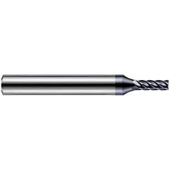 Corner Radius End Mill: 0.0620" Dia, 0.354" LOC, 0.0100" Radius, 5 Flute, Solid Carbide