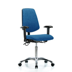 ESD Task Chair: Conductive Cloth, 29" Seat Height, Blue