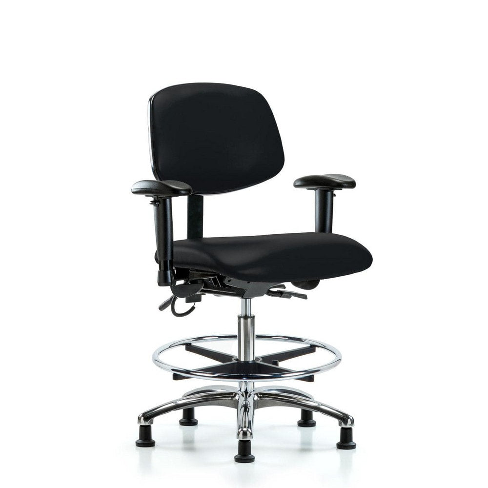 ESD Task Chair: ESD Vinyl, 29" Seat Height, Black