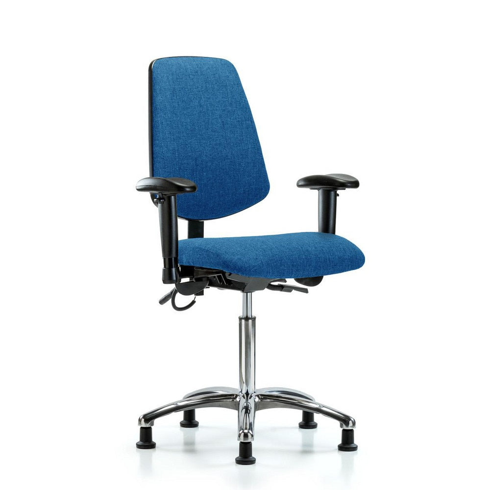 ESD Task Chair: Conductive Cloth, 29" Seat Height, Blue