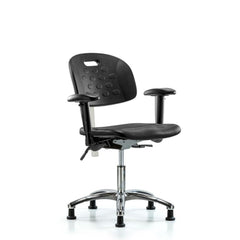 Clean Room Task Chair: Polyurethane, 23" Seat Height, Black