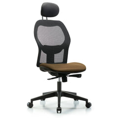 Mesh Office Task Chair: Vinyl, 23" Seat Height, Taupe