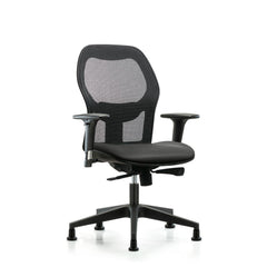 Mesh Office Task Chair: Vinyl, 23" Seat Height, Carbon