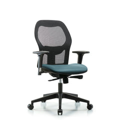 Mesh Office Task Chair: Vinyl, 23" Seat Height, Storm