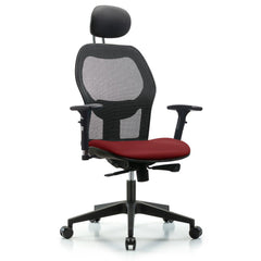 Mesh Office Task Chair: Vinyl, 23" Seat Height, Borscht