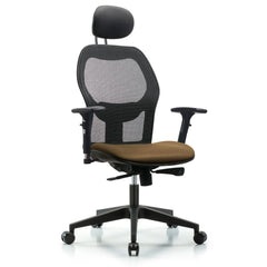 Mesh Office Task Chair: Vinyl, 23" Seat Height, Taupe