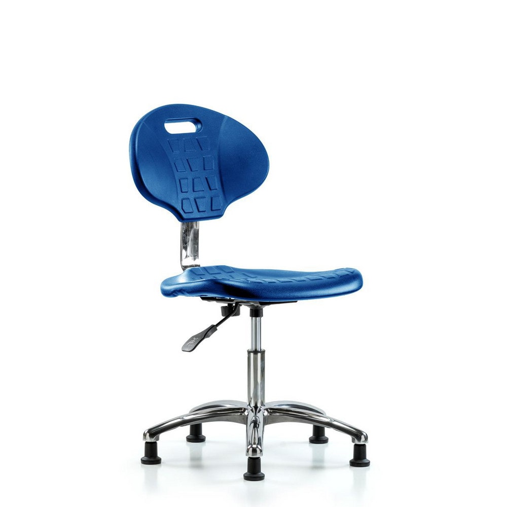 Clean Room Task Chair: Polyurethane, 21-3/4" Seat Height, Blue