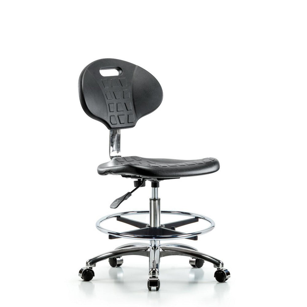 Clean Room Task Chair: Polyurethane, 27" Seat Height, Black