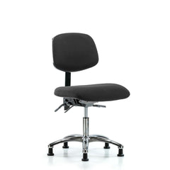 ESD Task Chair: Conductive Cloth, 24" Seat Height, Black