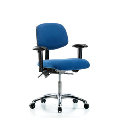 ESD Task Chair: Conductive Cloth, 24" Seat Height, Blue