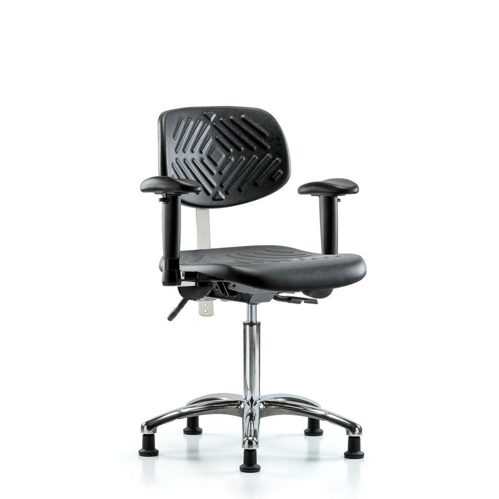 Clean Room Task Chair: Polyurethane, 28" Seat Height, Black