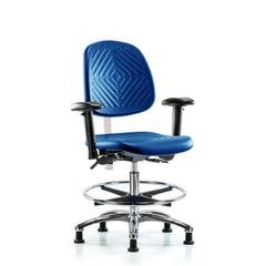 Clean Room Task Chair: Polyurethane, 28" Seat Height, Blue