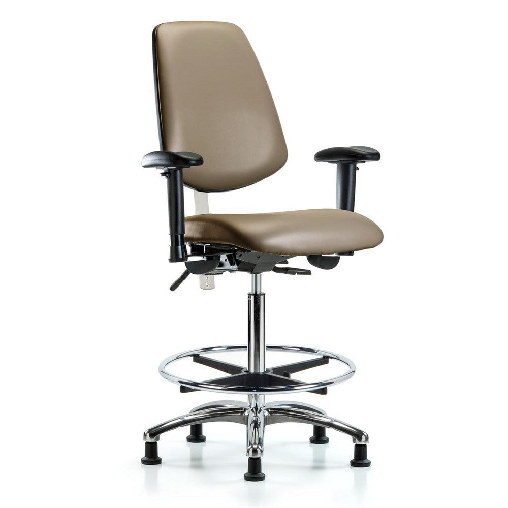 Clean Room Task Chair: Vinyl, 36" Seat Height, Taupe