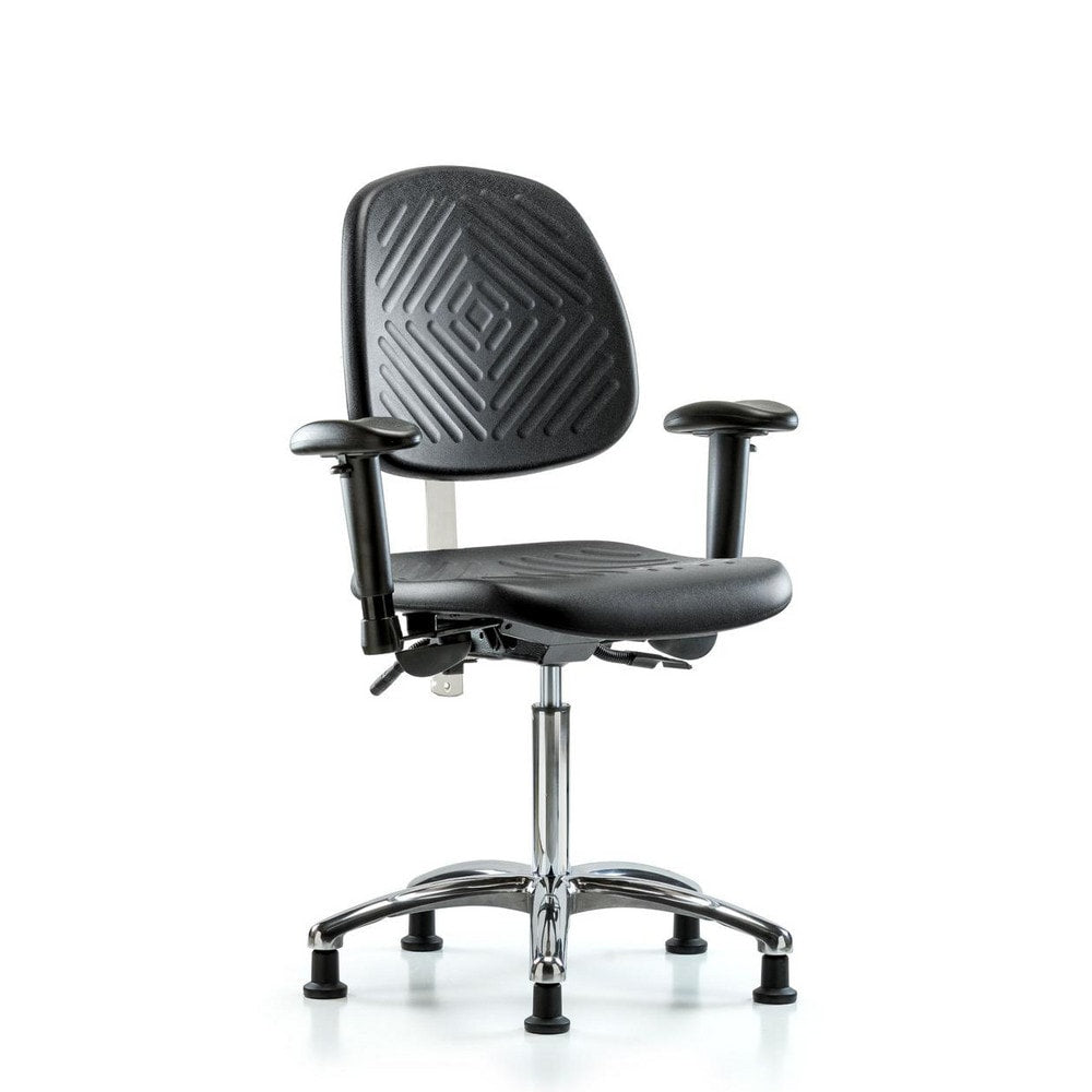 Clean Room Task Chair: Polyurethane, 28" Seat Height, Black