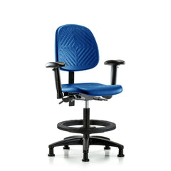 Polyurethane Task Chair: Polyurethane, 26-3/4" Seat Height, Blue