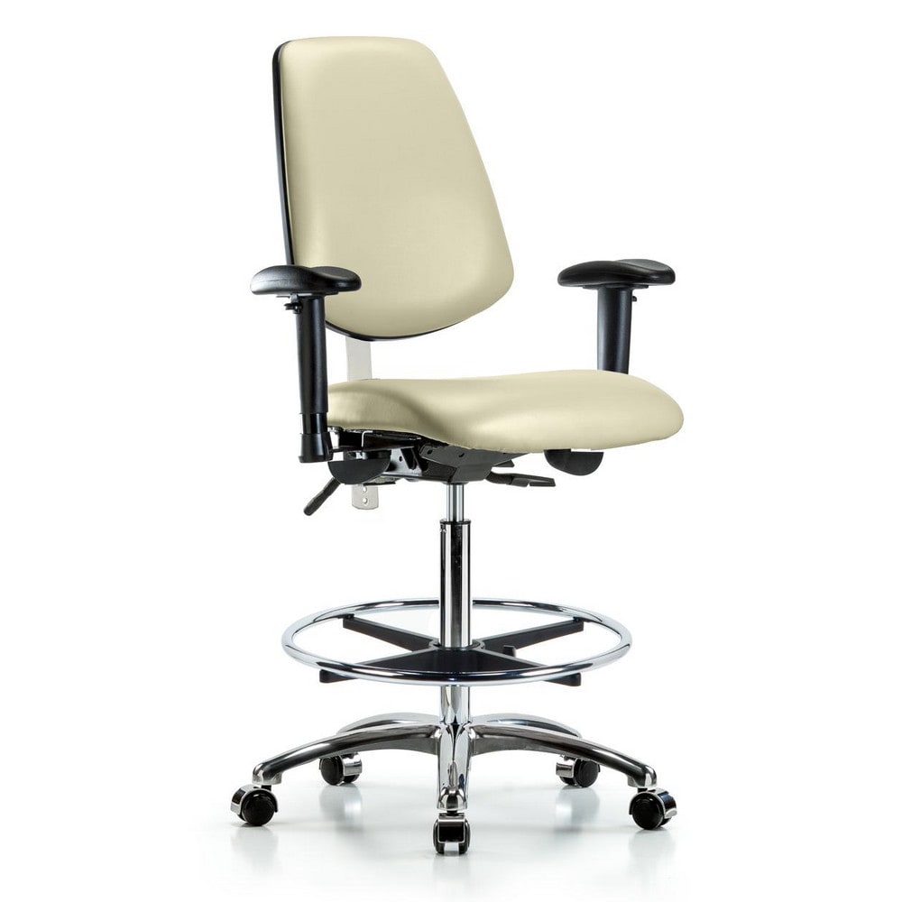 Clean Room Task Chair: Vinyl, 36" Seat Height, Adobe White