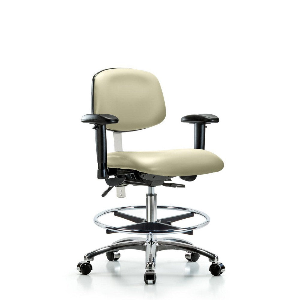 Clean Room Task Chair: Vinyl, 29" Seat Height, Adobe White