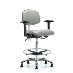 Clean Room Task Chair: Vinyl, 36" Seat Height, Dove Gray