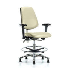 Clean Room Task Chair: Vinyl, 29" Seat Height, Adobe White