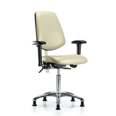 Clean Room Task Chair: Vinyl, 29" Seat Height, Adobe White