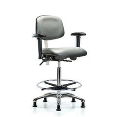 Clean Room Task Chair: Vinyl, 36" Seat Height, Sterling