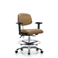 Clean Room Task Chair: Vinyl, 29" Seat Height, Taupe