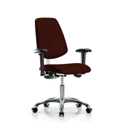 Clean Room Task Chair: Vinyl, 24" Seat Height, Burgundy