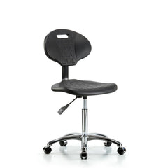 Polyurethane Task Chair: Polyurethane, 27" Seat Height, Black