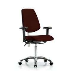 Clean Room Task Chair: Vinyl, 29" Seat Height, Burgundy