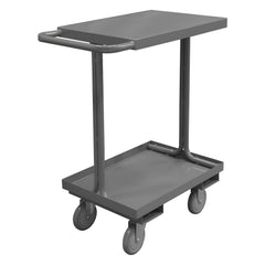 Access Shelf Utility Cart: 36" Long, 24" Wide, Steel, 1200 lb Capacity, Gray