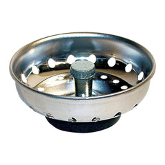 Sink Strainers & Stoppers; Type: Post Basket Sink Strainer; Drain Size (Inch): 3-1/2; Material: Metal; Color: Steel