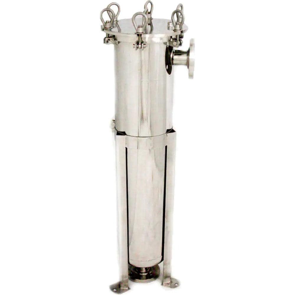 Bag Filter Housings; Bag Size (#): 3; Overall Length: 23.00; Overall Diameter: 6.000; Pipe Size: 1 in; End Connections: NPT; Maximum Flow Rate: 20.0; Maximum Working Pressure: 150.000; Maximum Working Temperature: 300