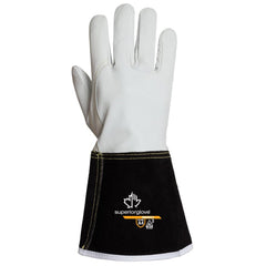 Cut, Puncture & Abrasion-Resistant Gloves: Superior Glove Works 399GKGL5, Size Large, ANSI Cut A4, ANSI Puncture 3, Yarn Lined, Goatskin