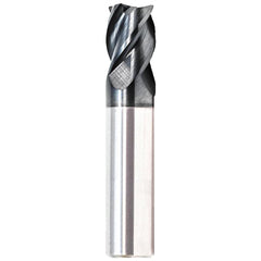 Corner Radius End Mill: 5/8" Dia, 3/4" LOC, 0.0900" Radius, 4 Flute, Solid Carbide