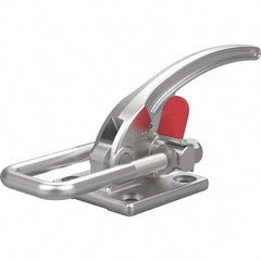 Pull-Action Latch Clamp: Horizontal, 7,500 lb, U-Hook, Flanged Base