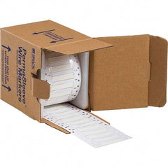 Label Maker Label: White, Polyolefin, 5,000 per Roll