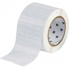 Label Maker Label: White, Polyester, 10,000 per Roll