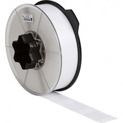 Label Maker Label: Clear & White, Vinyl, 1-1/2" OAW, 2,200 per Roll