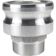 Suction & Discharge Hose Couplings; Type: 3 x 2 Type F Jump Size Adapter; Coupling Type: Cam & Groove; Coupling Descriptor: Jump Size Adapter x MNPT; Material: Aluminum; Coupler Size (Fractional Inch): 3; Thread Size: 2; Hose Size: 3