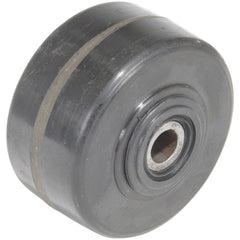 Rigid Caster Wheel: Phenolic, 3" Dia, 1-1/2" Wide, 3/4" Axle