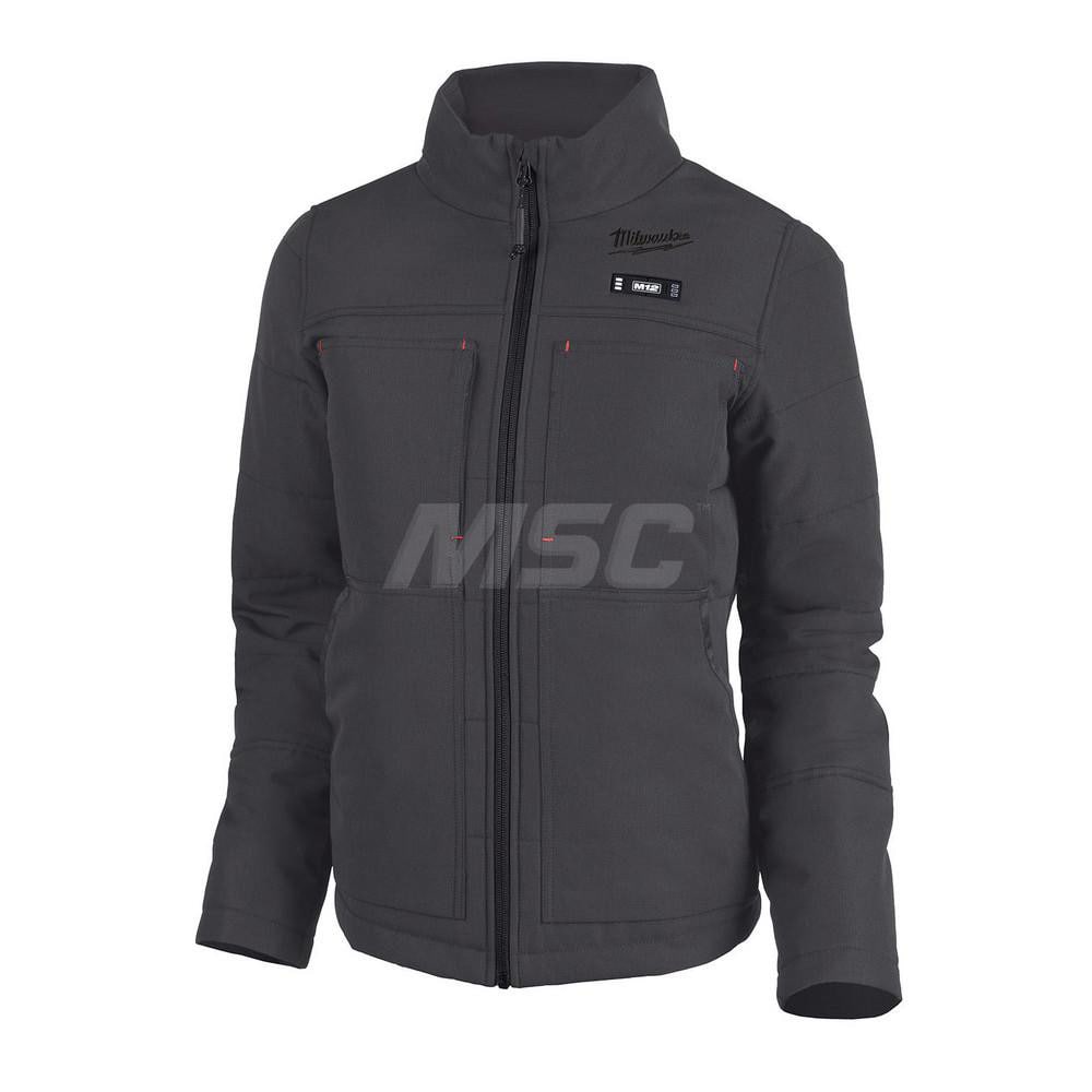 Work Jacket: Size Small, Polyester, Zipper Closure