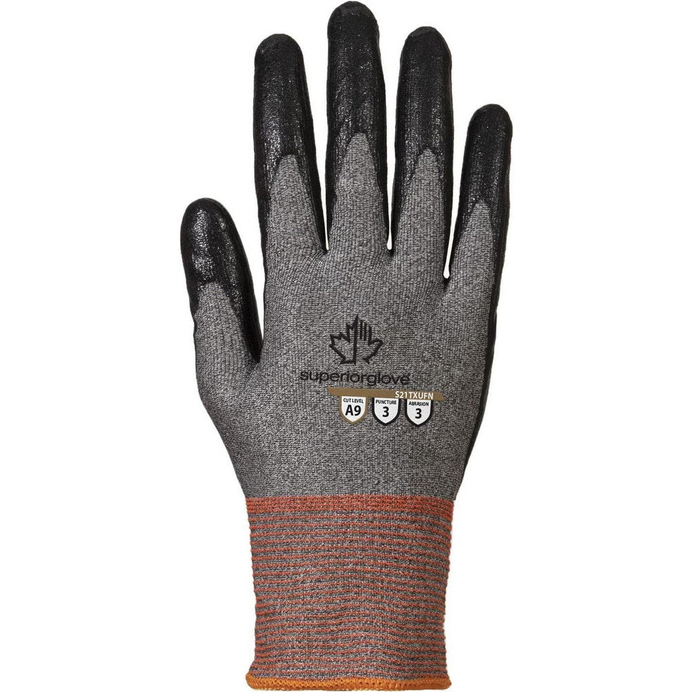 Cut, Puncture & Abrasion-Resistant Gloves: Superior Glove Works S21TXUFN, Size Large, ANSI Cut A9, ANSI Puncture 3, Nitrile, TenActiv