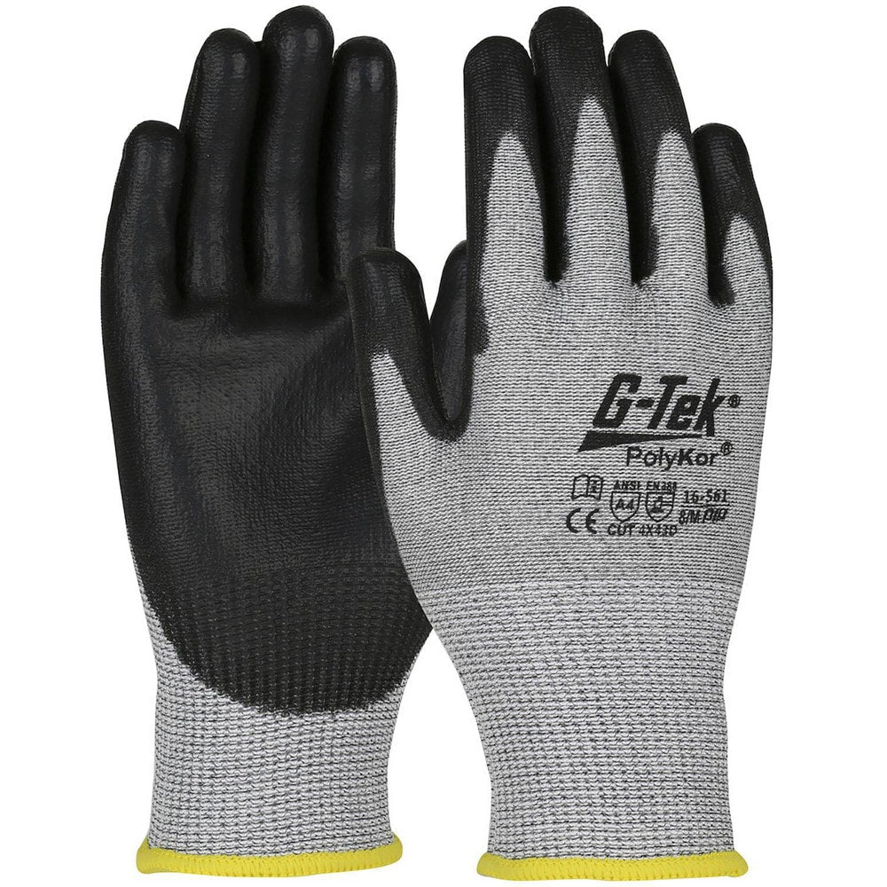 Cut, Puncture & Abrasion-Resistant Gloves: G-Tek 16-561, Size Small, ANSI Cut A4, ANSI Puncture 3, Polyurethane, PolyKor