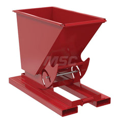 Stationary Tilt Hopper: 4,000 lb Capacity, 26" Wide, 53" Long, 39" High