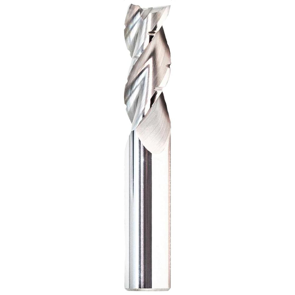 Corner Radius End Mill: 3/8" Dia, 1-1/2" LOC, 0.0600" Radius, 3 Flute, Solid Carbide