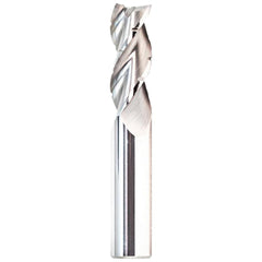 Corner Radius End Mill: 3/8" Dia, 1-1/2" LOC, 0.0300" Radius, 3 Flute, Solid Carbide