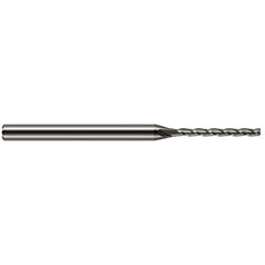 Square End Mill: 0.2187" Dia, 2.1870" LOC, 4 Flute, Solid Carbide