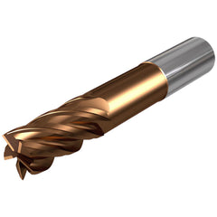 Corner Radius End Mill: 1/2" Dia, 1-1/4" LOC, 0.0300" Radius, 5 Flute, Solid Carbide