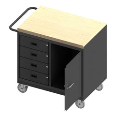 Mobile Work Centers; Center Type: Mobile Bench Cabinet; Load Capacity: 1200; Depth (Inch): 42-1/8; Height (Inch): 37-1/8; Number Of Bins: 0; Color: Gray; Overall Depth: 42.125 in; Overall Height: 37.125 in